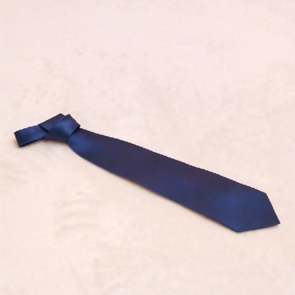 San Marino Blue Satin Necktie Classic Accessories